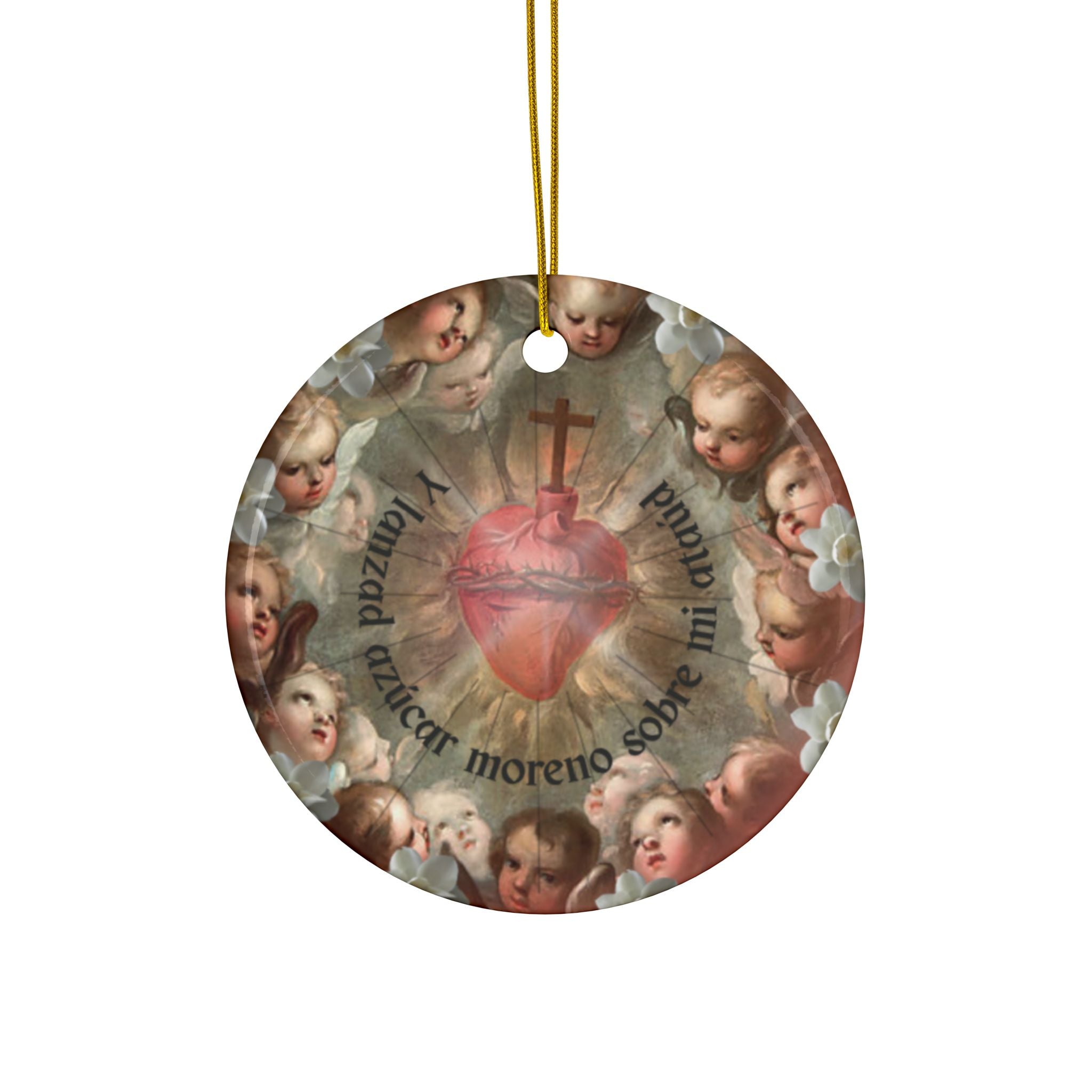 Ceramic Ornament — "Azúcar Moreno Sobre Mi Ataúd" Holiday Keepsake