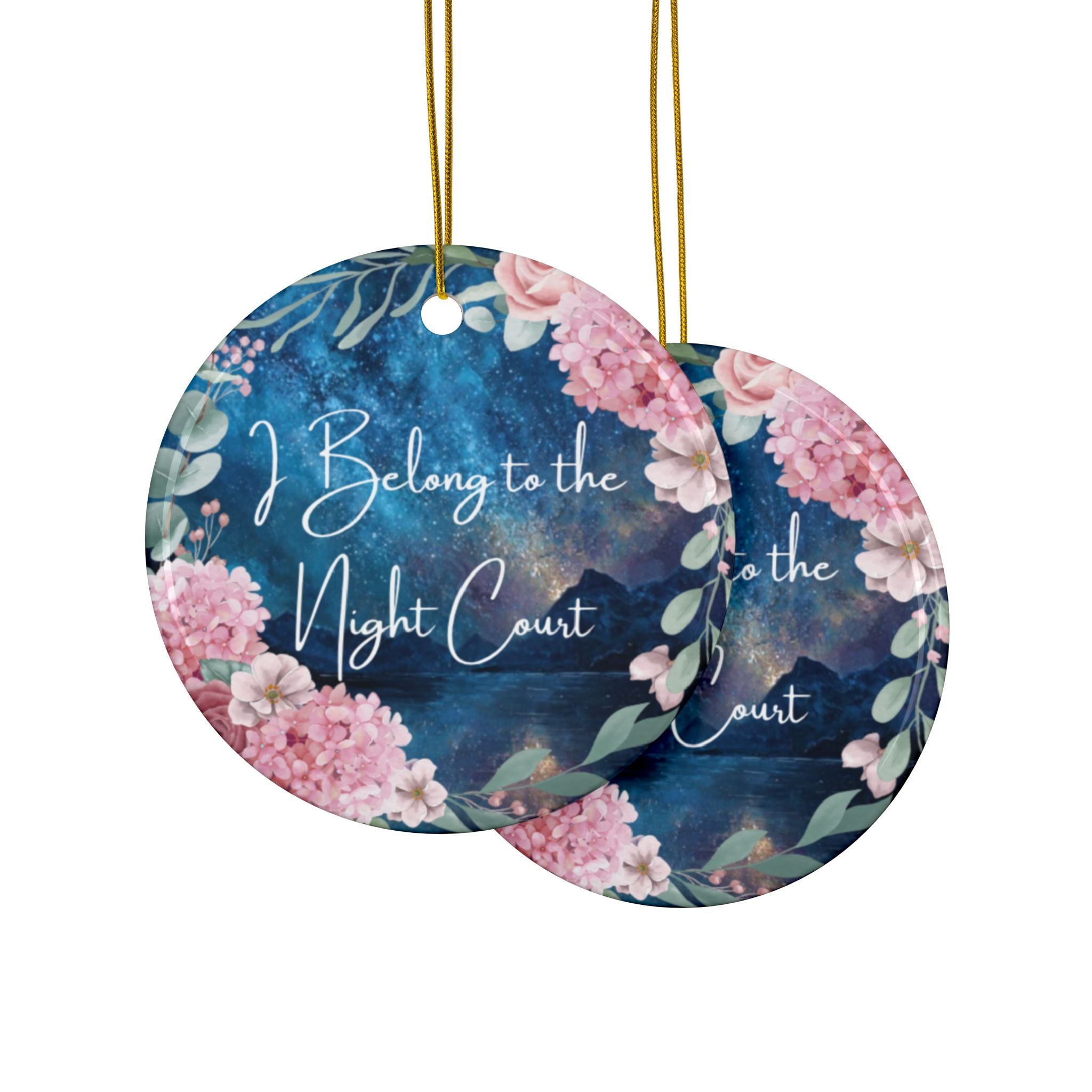 Ceramic Ornament — “I Belong to the Night Court” Holiday Keepsake