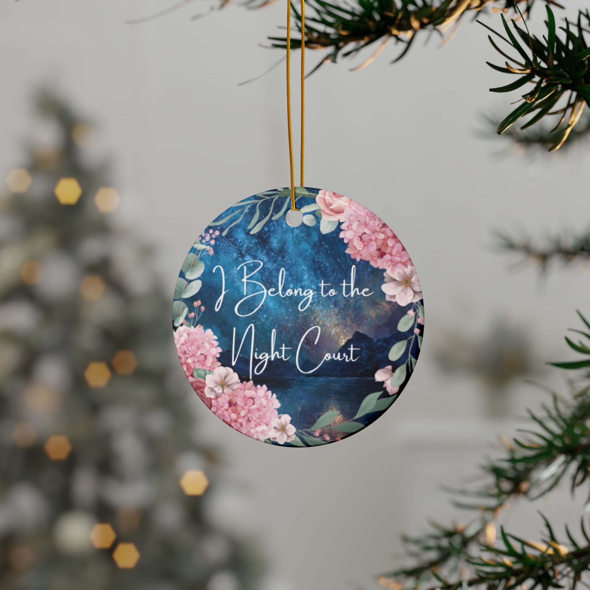 Ceramic Ornament — “I Belong to the Night Court” Holiday Keepsake