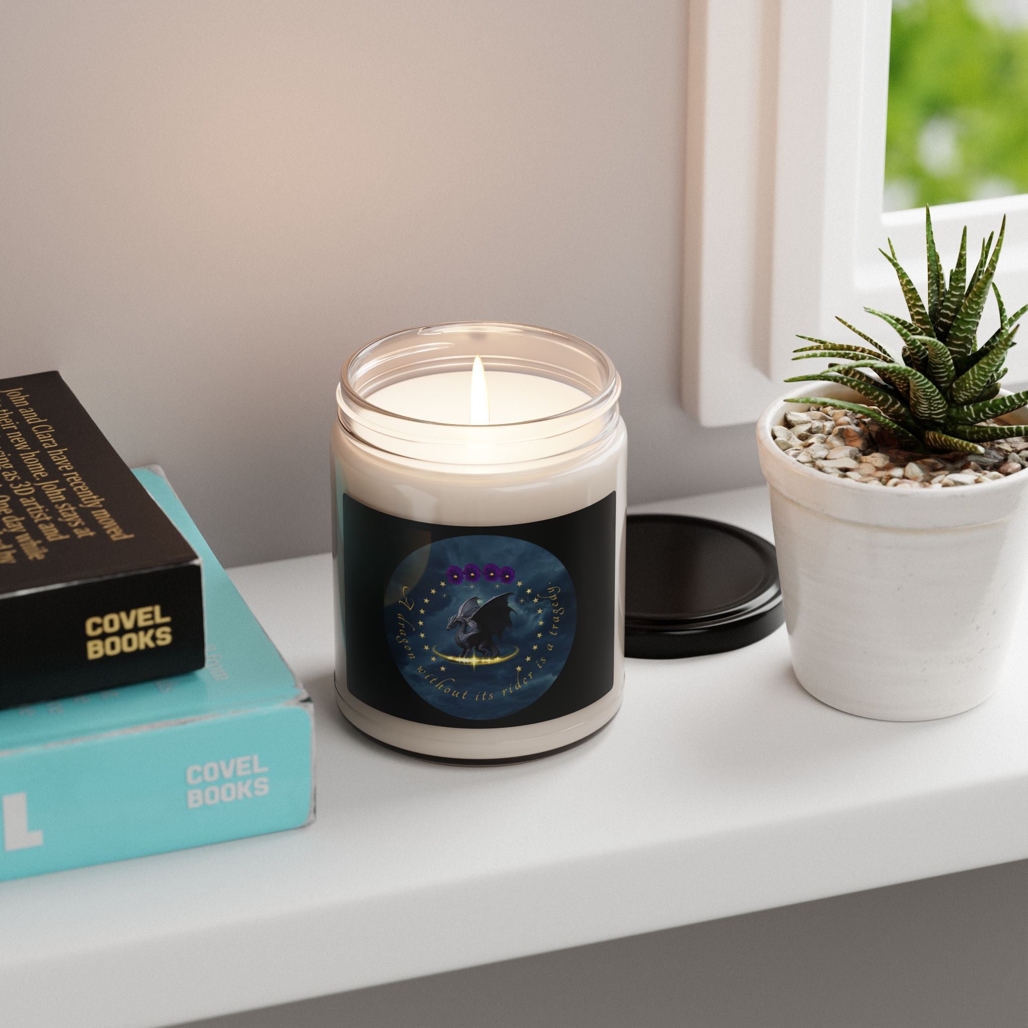 Soy Candle —  “A Dragon Without Its Rider” Candle – Coconut Cream + Cardamom 9oz