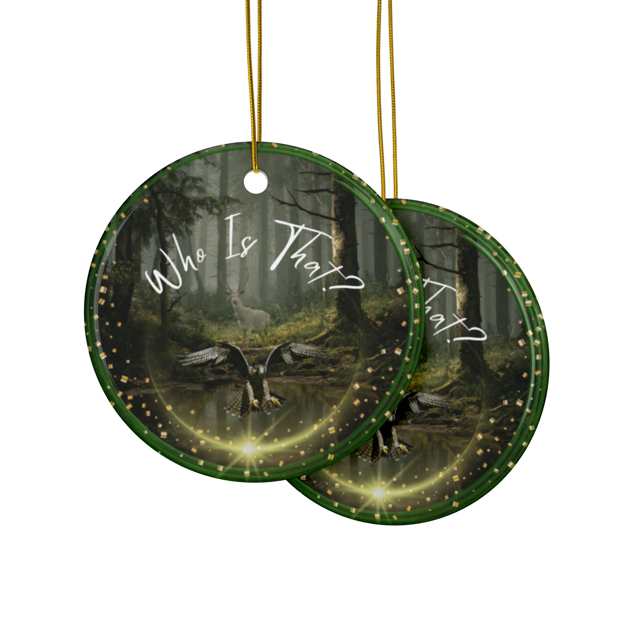 Ceramic Ornament — "Who Is That?" Holiday Keepsake