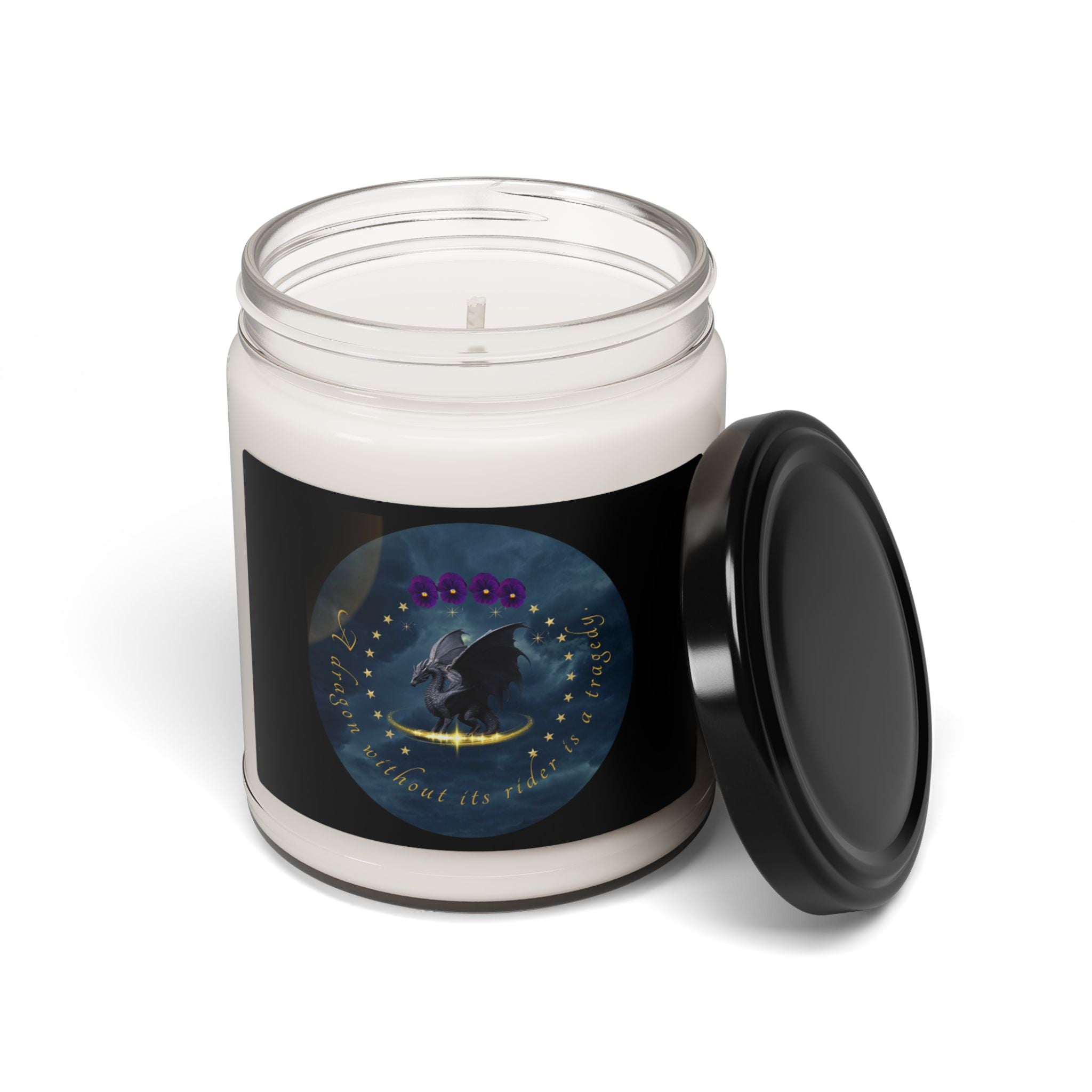 Soy Candle —  “A Dragon Without Its Rider” Candle – Coconut Cream + Cardamom 9oz