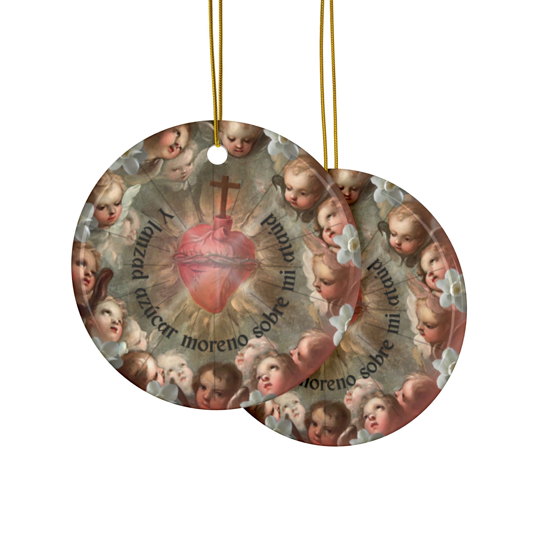 Ceramic Ornament — "Azúcar Moreno Sobre Mi Ataúd" Holiday Keepsake