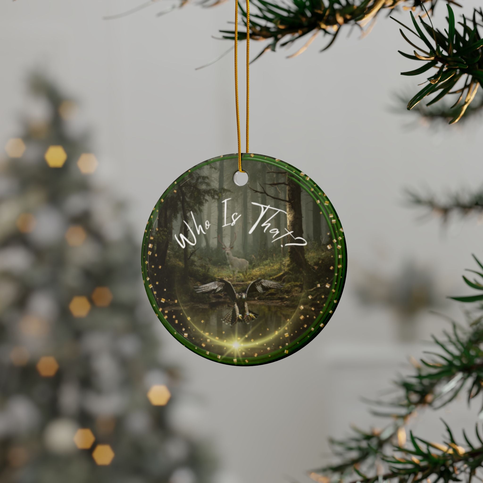 Ceramic Ornament — "Who Is That?" Holiday Keepsake