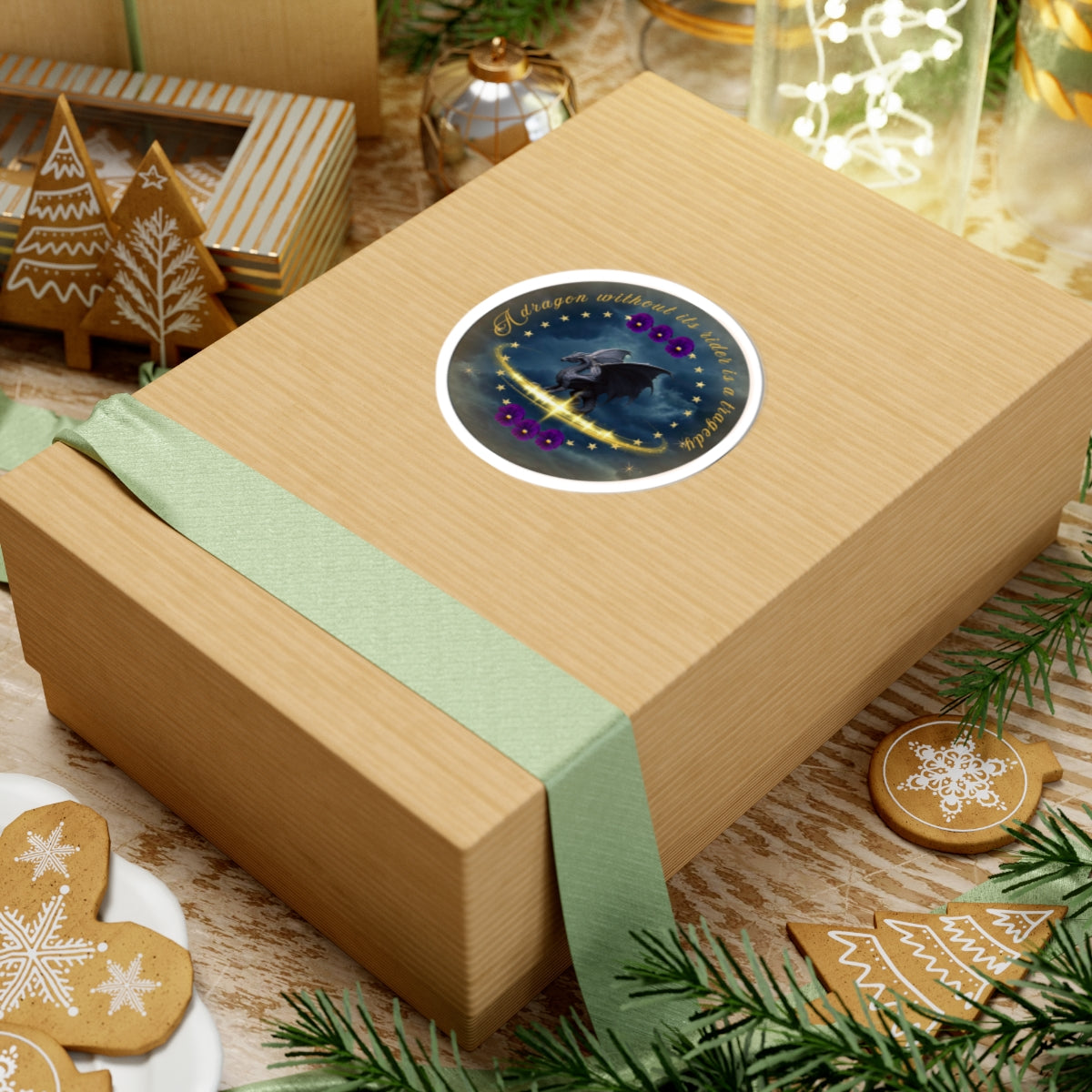 Dragon Rider Crest Sticker — “A Dragon Without Its Rider” Kiss-Cut Sticker